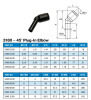 45° PLUG-IN D3/8" TAIL D3/8"