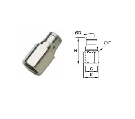 FEMALE STUD FIT'G 1/4