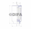 Фильтр сменный предварительной очистки топлива DIFA 6419